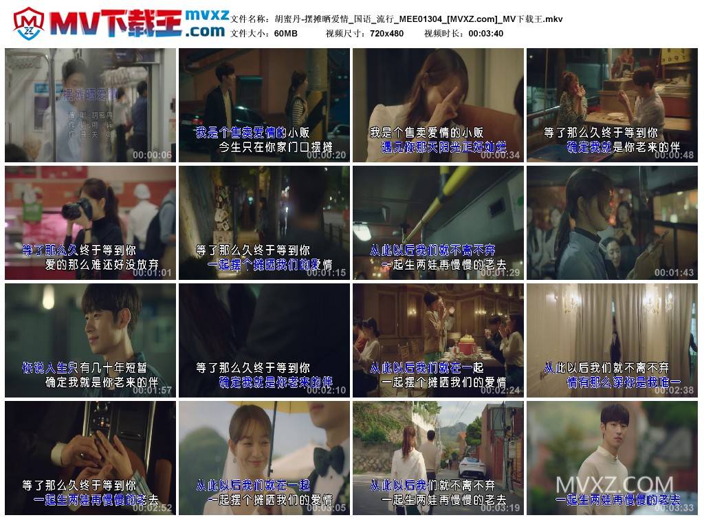 胡蜜丹-摆摊晒爱情_国语_流行_MEE01304
